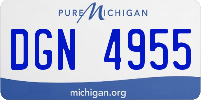 MI license plate DGN4955