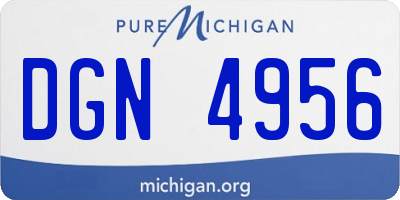 MI license plate DGN4956