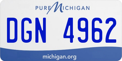 MI license plate DGN4962