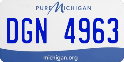 MI license plate DGN4963