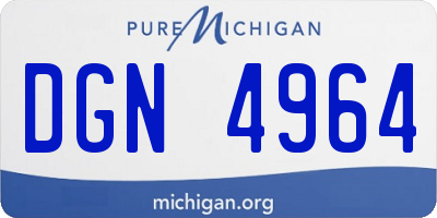 MI license plate DGN4964