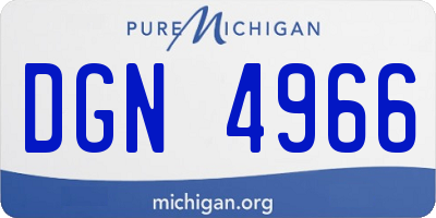 MI license plate DGN4966