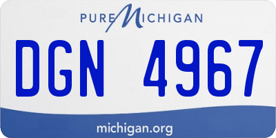 MI license plate DGN4967