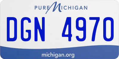 MI license plate DGN4970