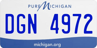 MI license plate DGN4972