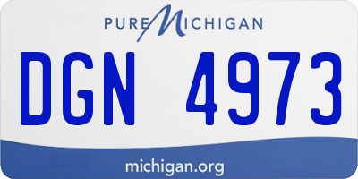 MI license plate DGN4973