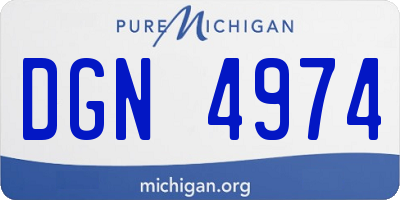 MI license plate DGN4974