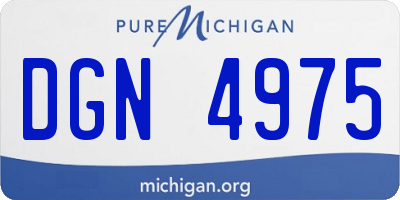 MI license plate DGN4975