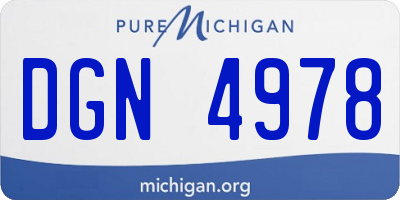 MI license plate DGN4978