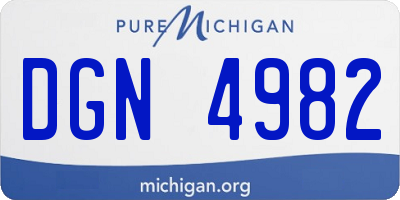 MI license plate DGN4982