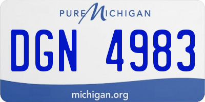 MI license plate DGN4983