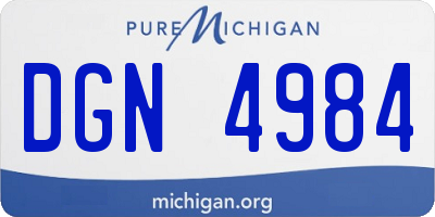 MI license plate DGN4984