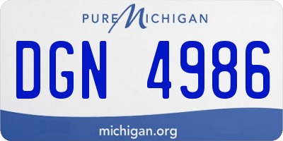 MI license plate DGN4986