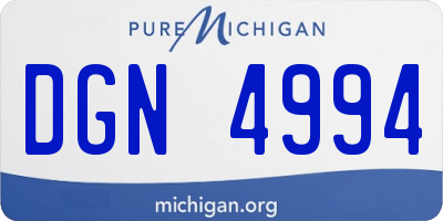 MI license plate DGN4994