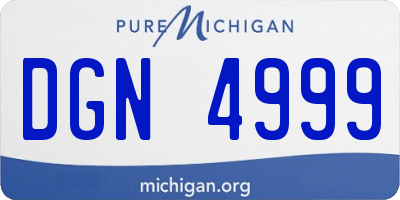 MI license plate DGN4999
