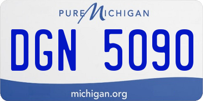 MI license plate DGN5090