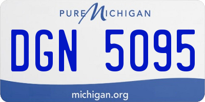 MI license plate DGN5095