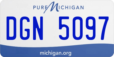 MI license plate DGN5097