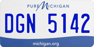 MI license plate DGN5142