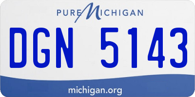 MI license plate DGN5143