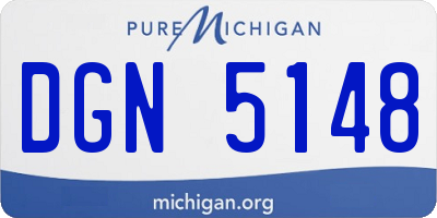 MI license plate DGN5148