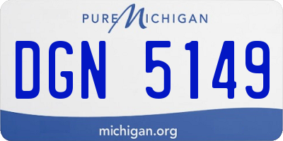 MI license plate DGN5149