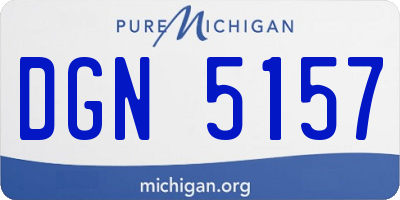 MI license plate DGN5157