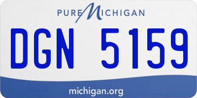 MI license plate DGN5159