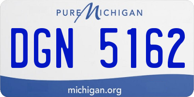 MI license plate DGN5162