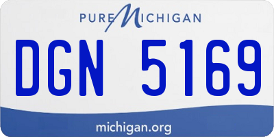 MI license plate DGN5169