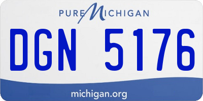 MI license plate DGN5176