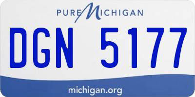 MI license plate DGN5177