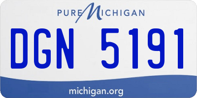 MI license plate DGN5191