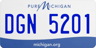 MI license plate DGN5201