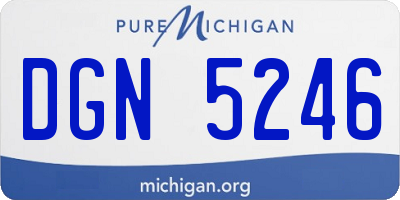 MI license plate DGN5246
