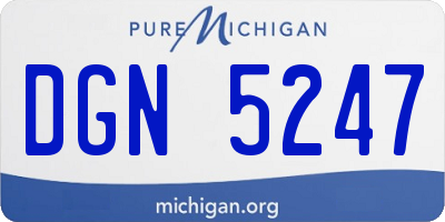 MI license plate DGN5247