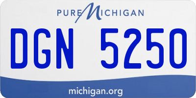 MI license plate DGN5250