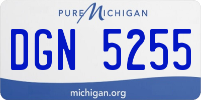 MI license plate DGN5255