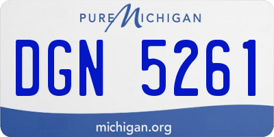 MI license plate DGN5261