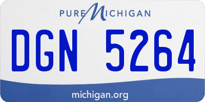 MI license plate DGN5264
