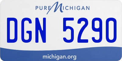 MI license plate DGN5290