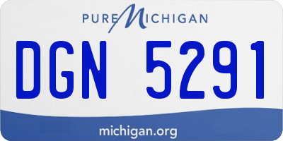 MI license plate DGN5291