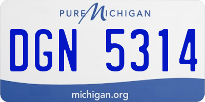MI license plate DGN5314