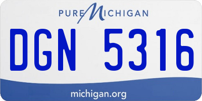 MI license plate DGN5316