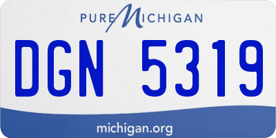 MI license plate DGN5319