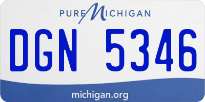MI license plate DGN5346