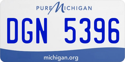 MI license plate DGN5396