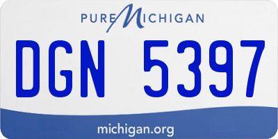MI license plate DGN5397