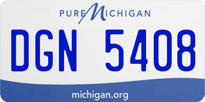 MI license plate DGN5408