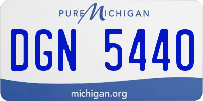 MI license plate DGN5440